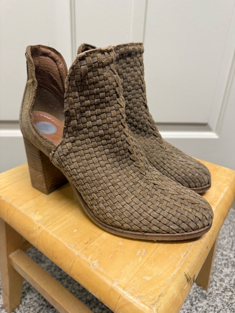 Journee Collection Brown Braided Suede Ankle Booties